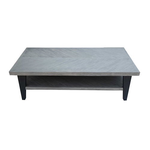 Oceanic6 Solutionz Black Acacia Wood Metal Coffee Table