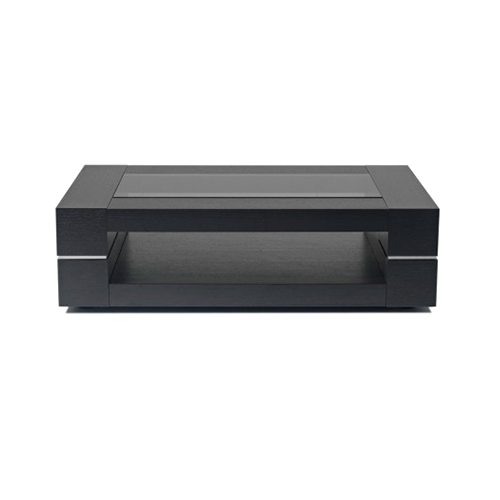 Oceanic6 Solutionz Black Oak Veneer And Glass Coffee Table