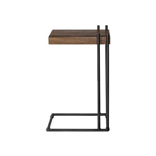 Oceanic6 Solutionz Wood Side Table With Black Metal Frame