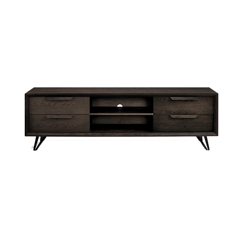 Oceanic6 Solutionz Grey Oak Veneer Metal Legs